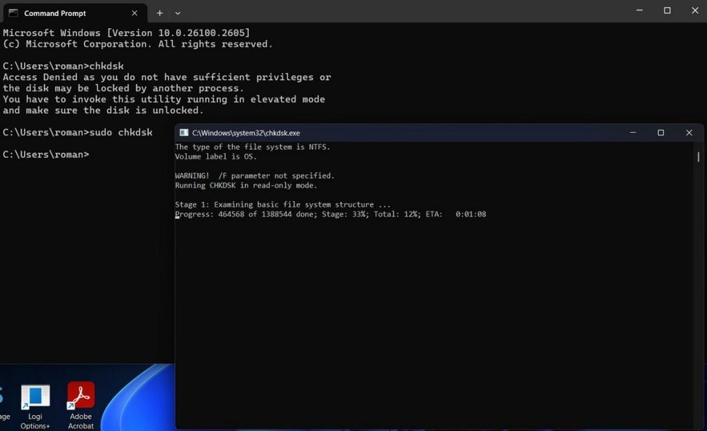 Exemplu executie sudo