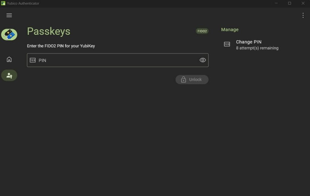 Gestionare Passkey pas 3