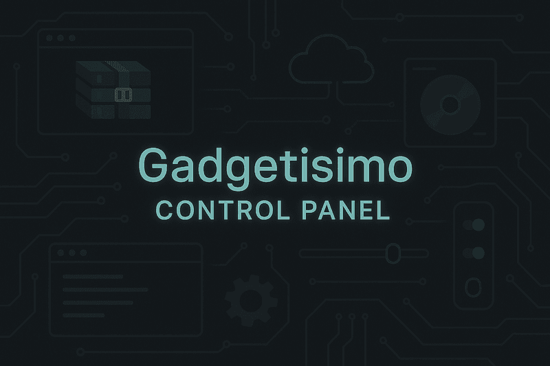 Gadgetisimo Control Panel
