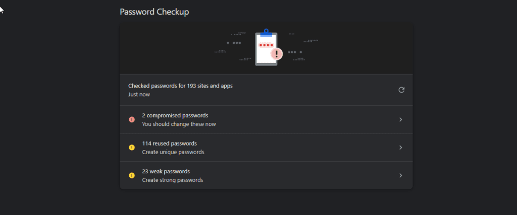 Verificare în Google Password Manager