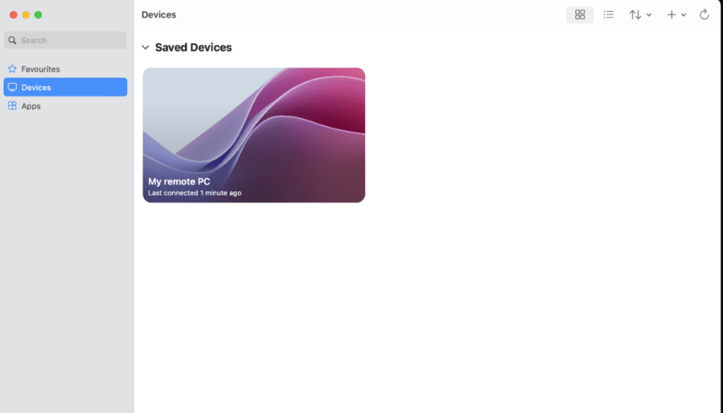 Windows App configurat sub macOS