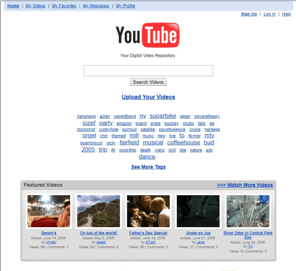 Youtube in 2005