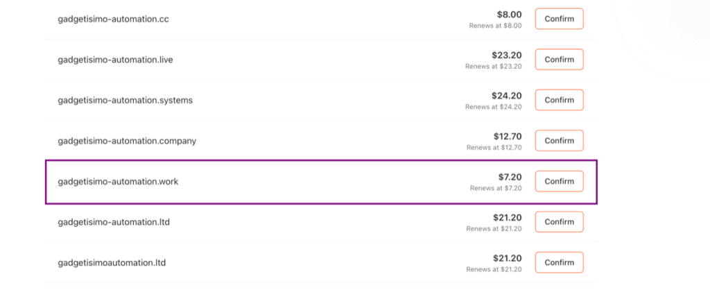 Imagine cu Cloudflare Registrar