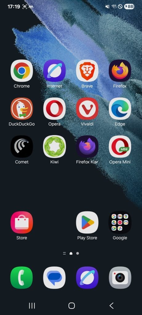 Lista de browsere testate