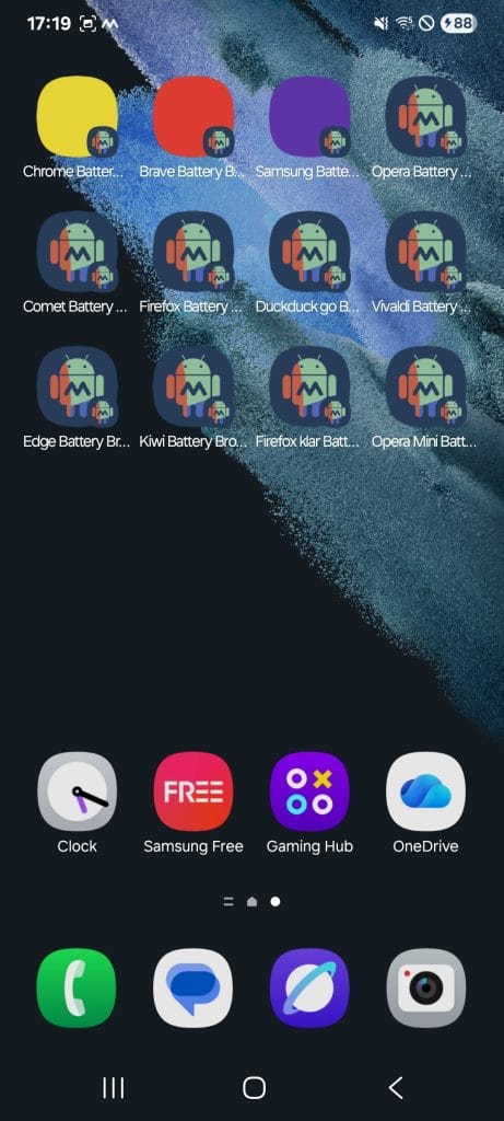 Pentru fiecare browser a fost creat un Macro in Macdroid