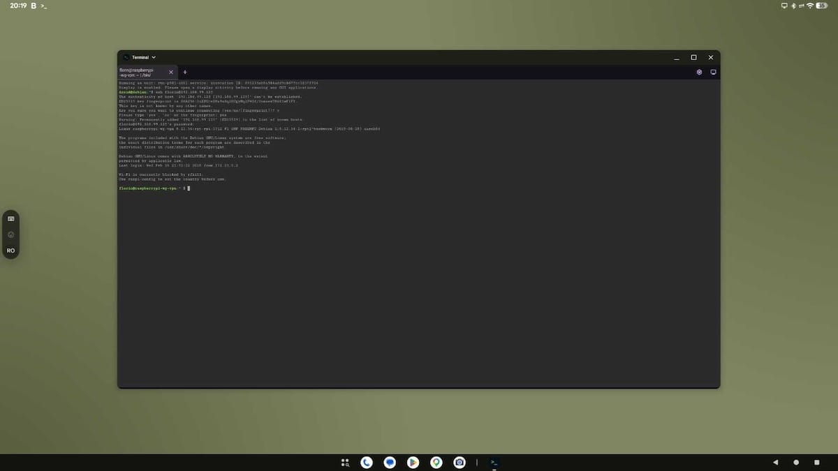 Terminalul de pe Pixel permite conectarea rapidă la alte sisteme de operare Linux